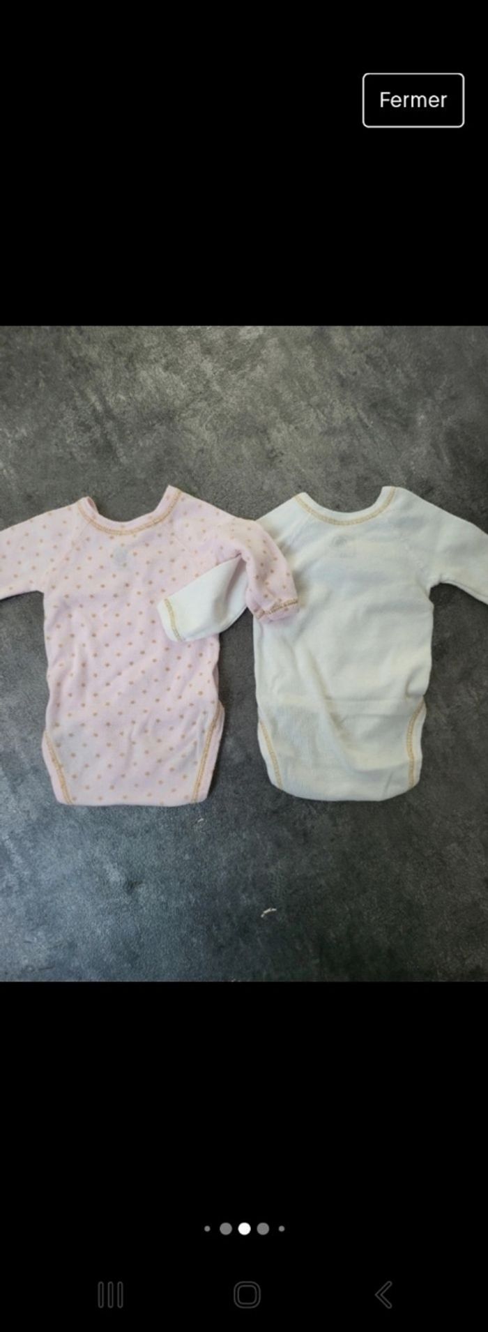 Lot 2 bodies fille manches longues naissance petit bateau peu portés - photo numéro 7