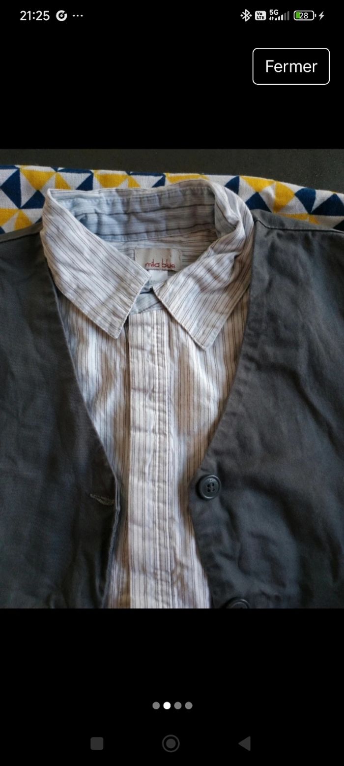 Chemise et gilet sans manche 8 ans - photo numéro 2