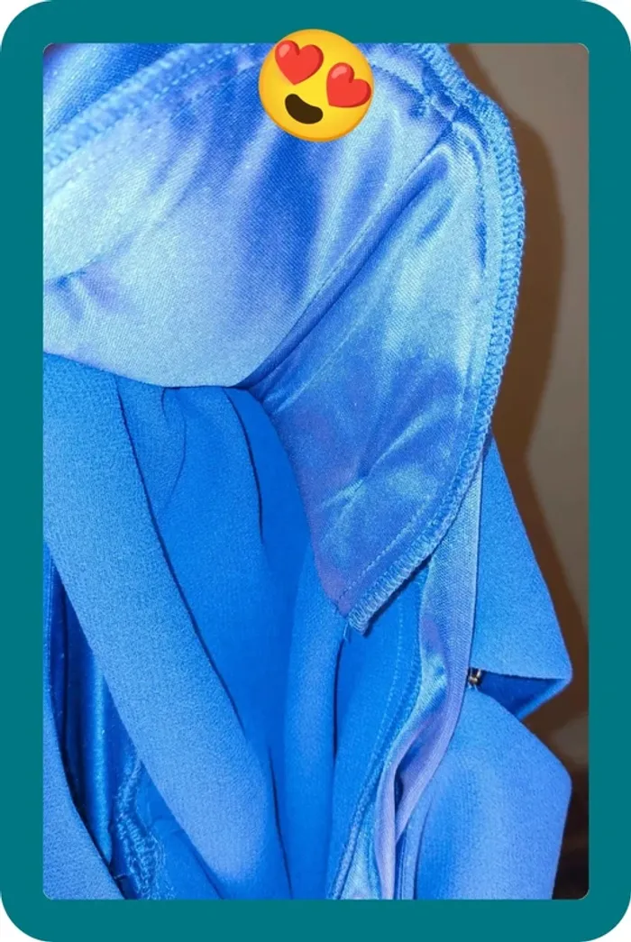 Robe de soirée vintage femme, Cattiva, bleu flamboyant, taille M - photo numéro 13