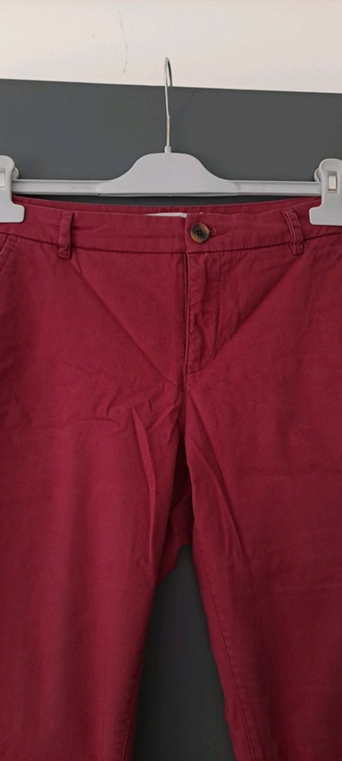 Pantalon chino bordeaux - photo numéro 4