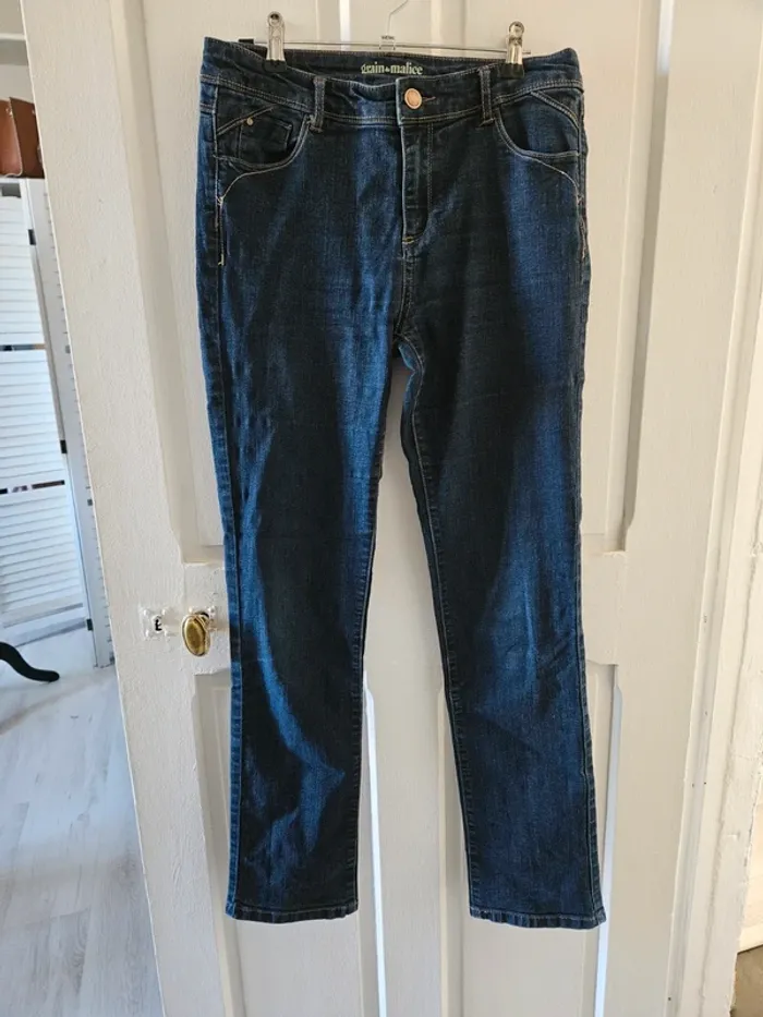 Jean droit T.38 grain de malice - photo numéro 2