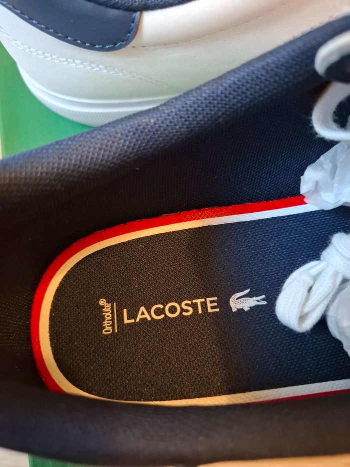 Baskets Lacoste t. 45 100%Cuir, Neuf jamais porte, valeur 150euro - photo numéro 7