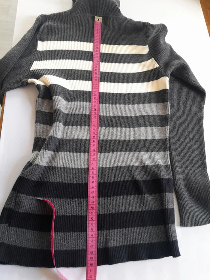 Pull rayé moulant Ralph lauren brodé RL taille M - photo numéro 9