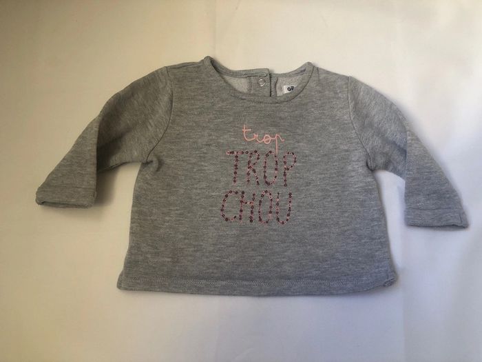Pull gris fille gémo 6 mois