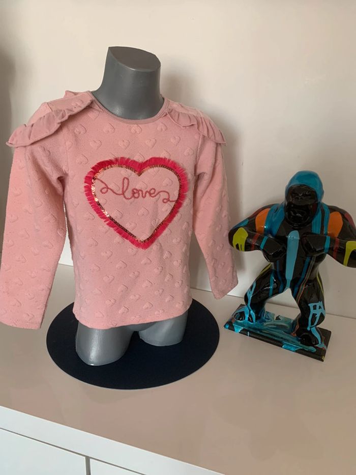 Pull rose love Orchestra Taille 6 ans