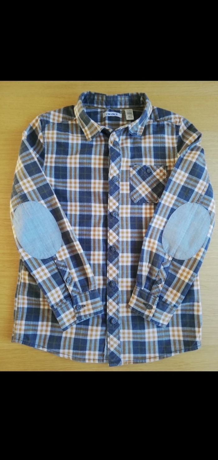 Chemise manches longues à carreaux