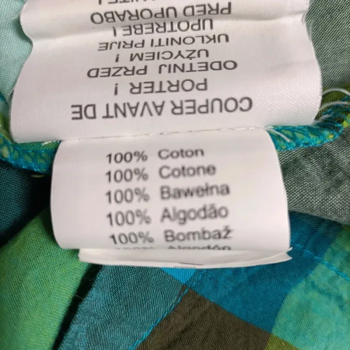 Chemise sans manche à carreaux bleu/vert - T44 - A037 - photo numéro 8