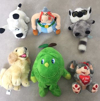 Lot de peluches Astérix et autres 1€50/peluche