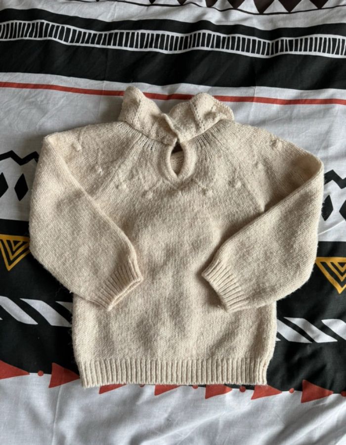 pull kiabi col claudine 24 mois beige - photo numéro 2