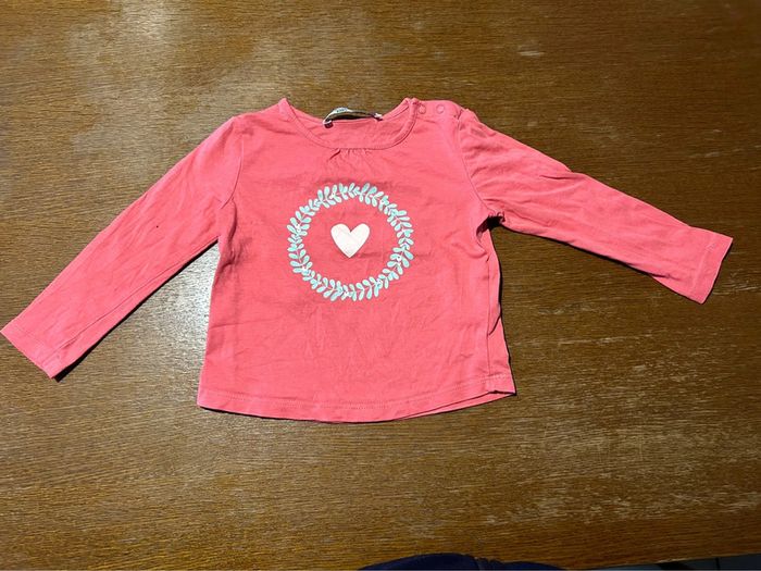 T-shirt manche longue rose