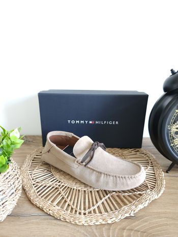 Mocassins en cuir Suède Taupe Tommy Hilfiger Pointure 42