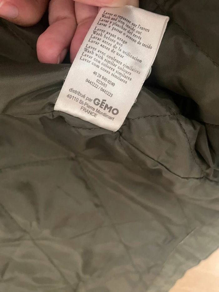 Parka kaki doublée fourrure style army - Gemo - Taille M - photo numéro 3