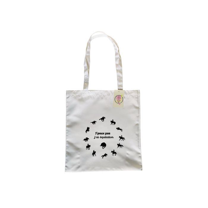 Sac personnalisable « j’peux pas j’ai équitation » - photo numéro 2