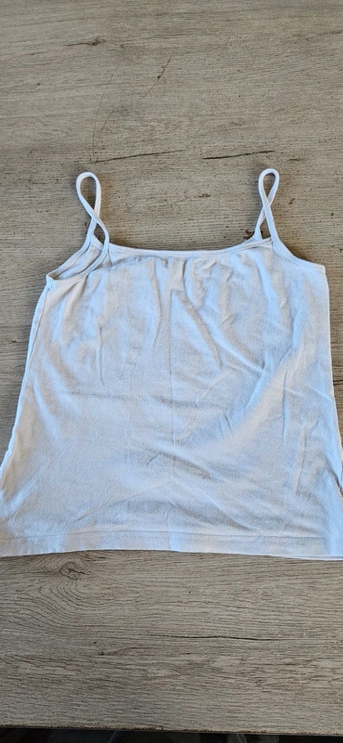 Débardeur gris très clair à bretelles, TQF, taille 14 ans - photo numéro 3
