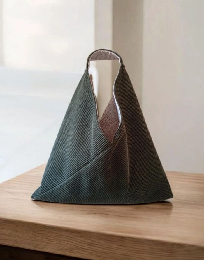 Sac fourre tout en velours côtelé - photo numéro 2