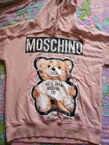Sweat à capuche moschino M rose