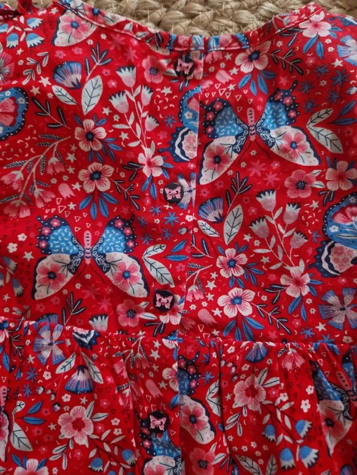 Robe fleurie avec bloomer sergent major bebe fille 18 mois - photo numéro 3