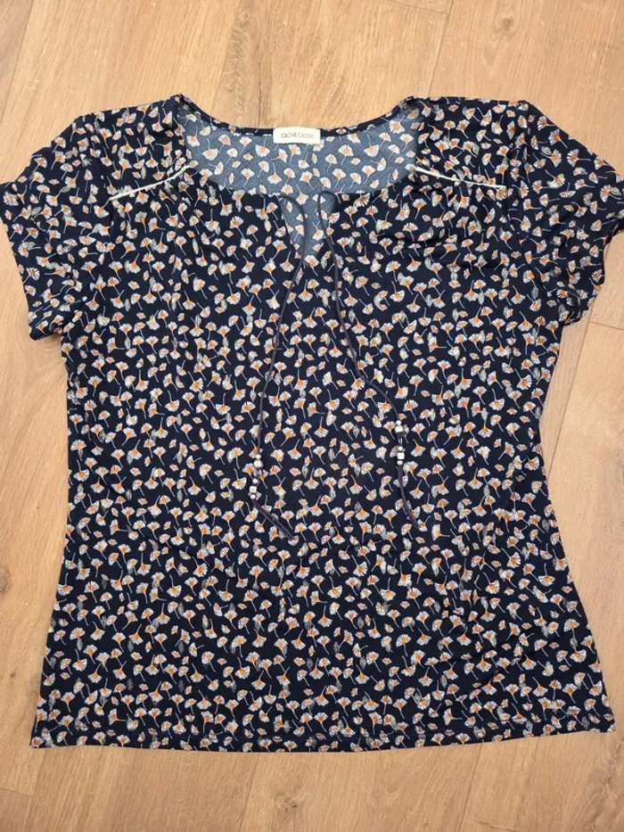 Blouse manches courtes fleurs 🌸
