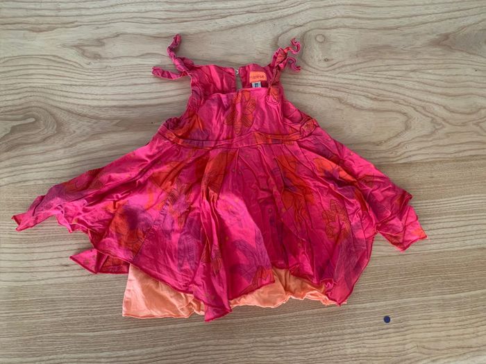 Robe bretelle marese 6 mois légère rose.