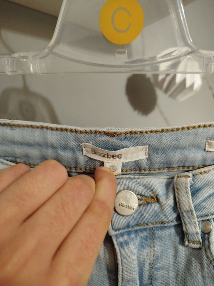 Jean skinny bleu clair taille 36 bizzbee - photo numéro 3