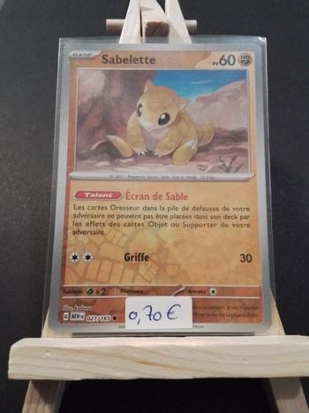 Carte Pokémon Sabelette Reverse 27/165