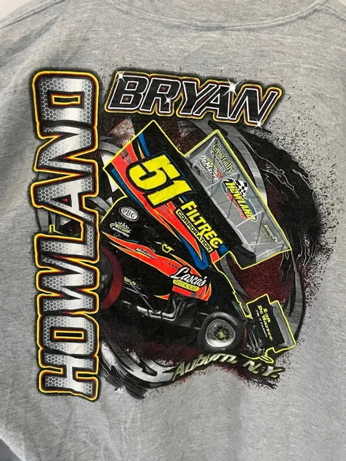 Vintage 90s Bryan Howland Nascar Graphic Crewneck Sweatshirt XXL - photo numéro 9