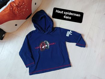 Haut Spiderman taille 4ans ML