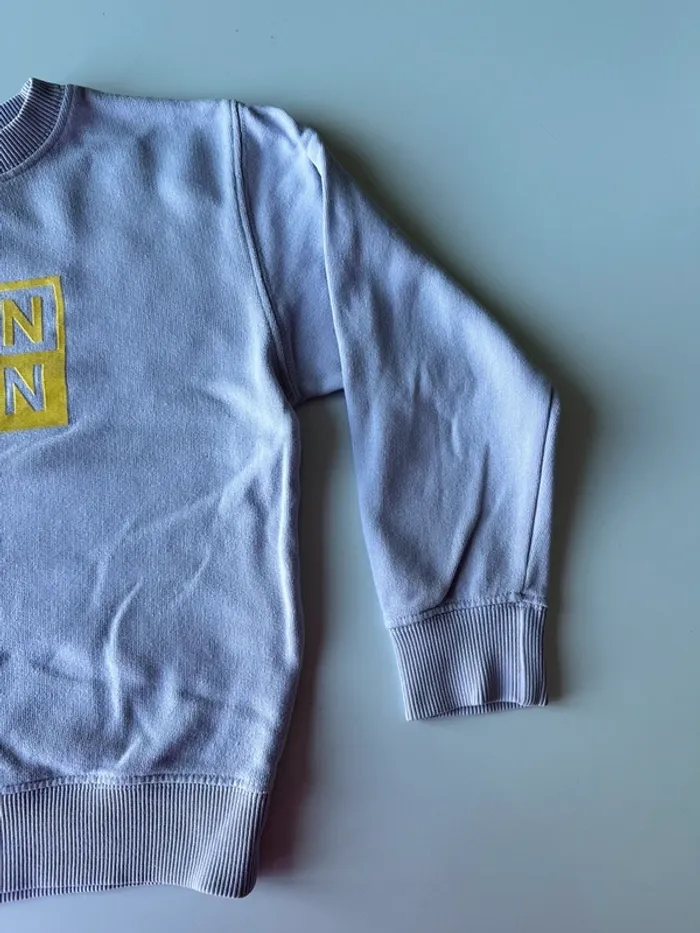 Sweat bonton mauve et jaune - photo numéro 2