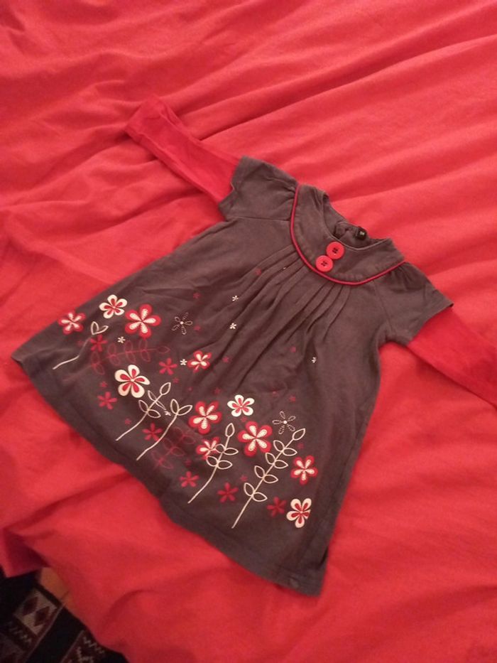 Belle robe fleurie 6 mois toute saison - photo numéro 2