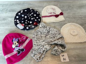 lot bonnets fille 1-4 ans