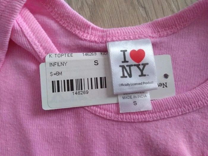 Body rose manches courtes I love New York - photo numéro 2