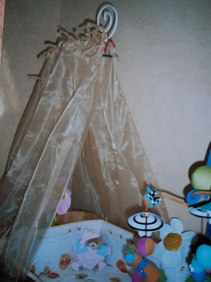 Lot de 2 voilages jaunes en organza - photo numéro 3