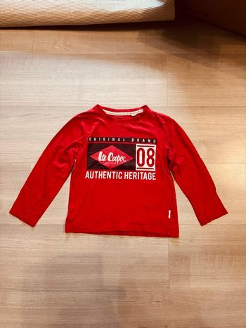 Pull fin rouge garçon  6 ans