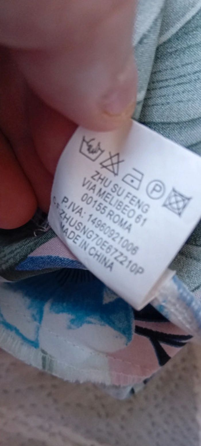 Robe estivale bas volanté ouvert imprimé fleurs zhu su feng femme M - photo numéro 19