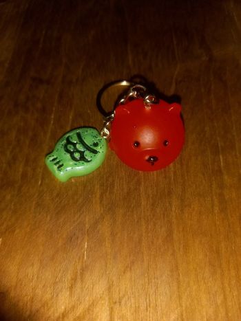 Porte clé purs boule et poisson résine epoxy