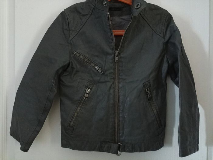 Véritable veste en cuir Ikks 6 ans - photo numéro 3