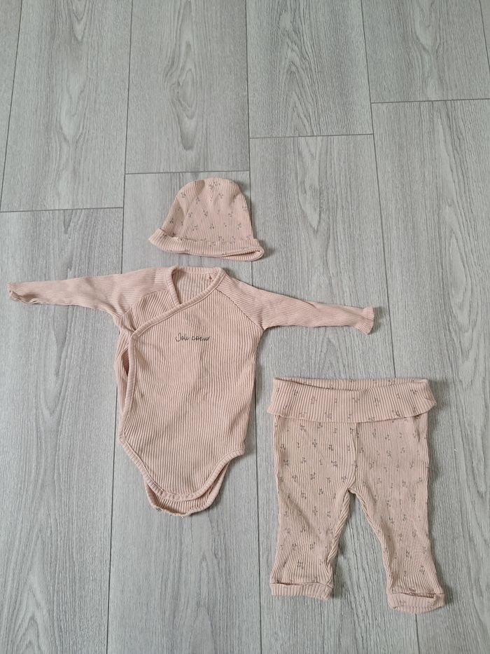 Ensemble 3 pièces - rose - 3 mois / 60 cm