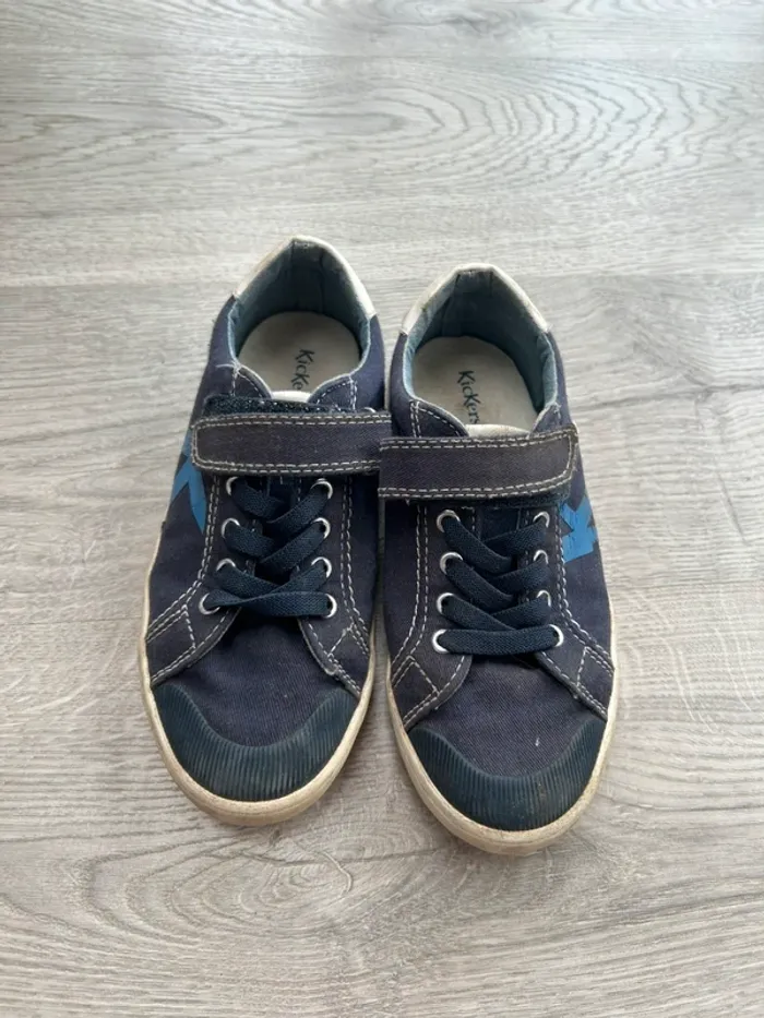 Tennis bleues à scratch - 30 - kickers