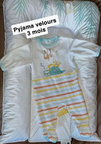 Pyjama velours paresseux mixte 3mois U collection