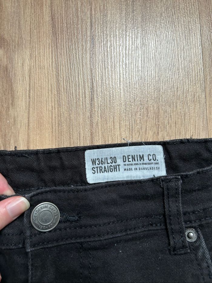 Jean noir uni Straight Homme Denim Co Tailles 44-46 - photo numéro 4