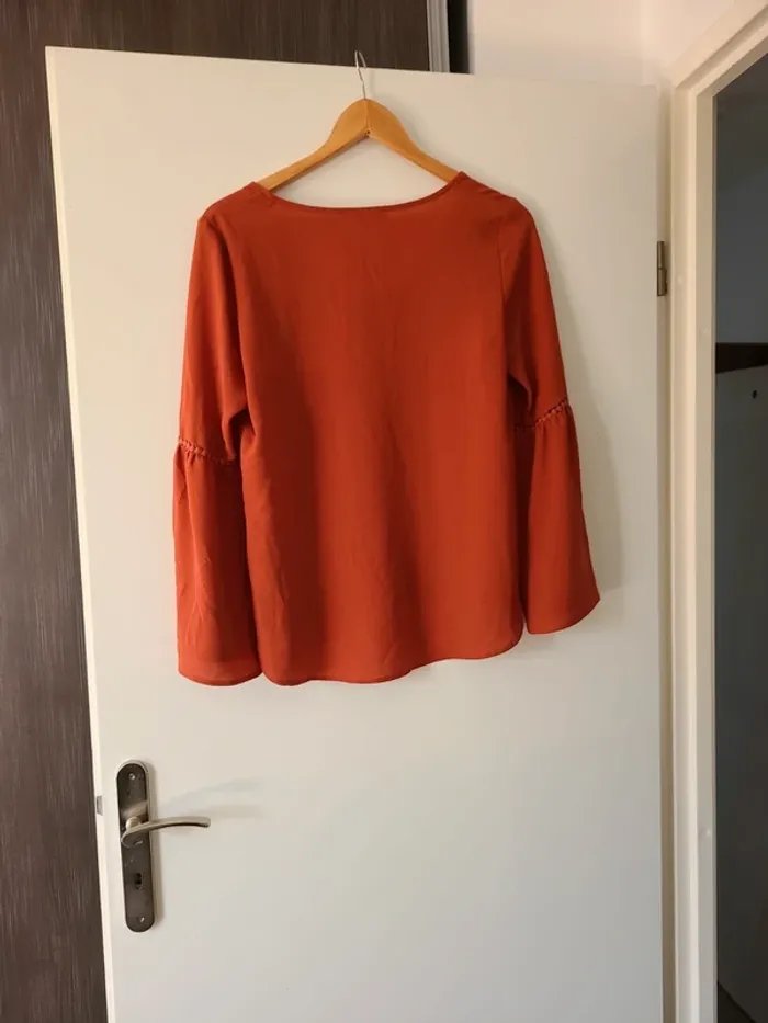 Blouse camel oranger - photo numéro 5