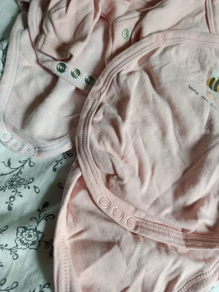 Lot de 2 bodies Vertbaudet roses 54cm - photo numéro 4