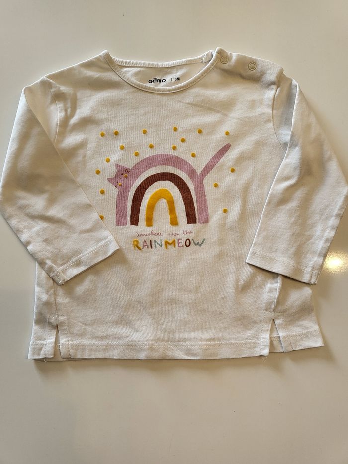Lot 2 tee-shirts manches longues 18 mois - photo numéro 4