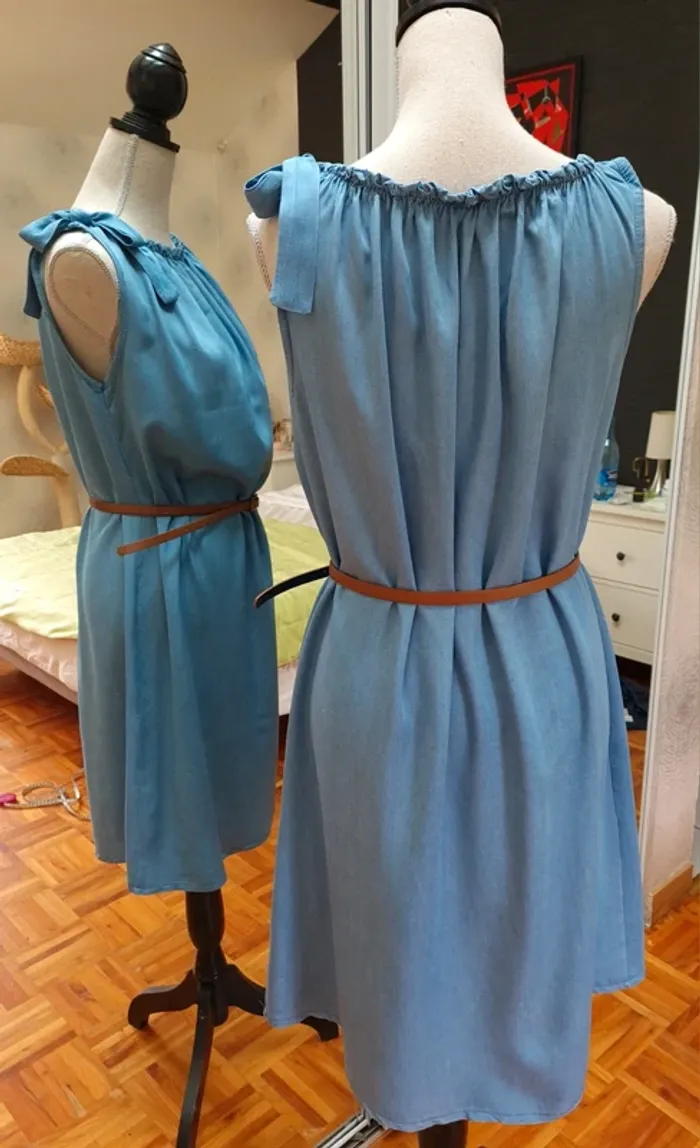 Robe jean avec ceinture T38/40 - photo numéro 4