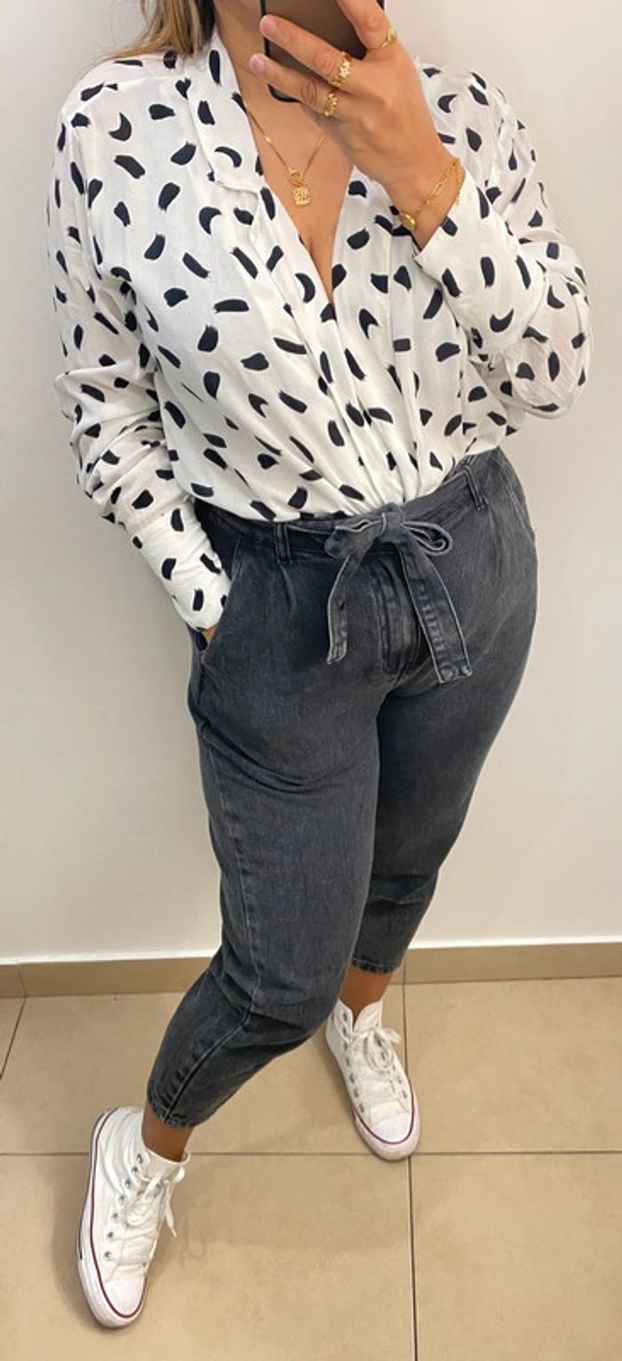 Superbe Blouse Croisé Style Cache Coeur Imprimée Taille 40-42 - photo numéro 6