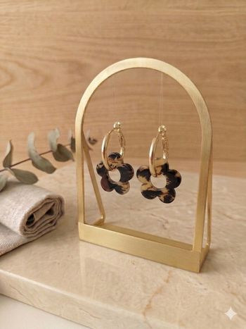 Créoles Fleuries Acier Inoxydable 316 – Neuves 🌸