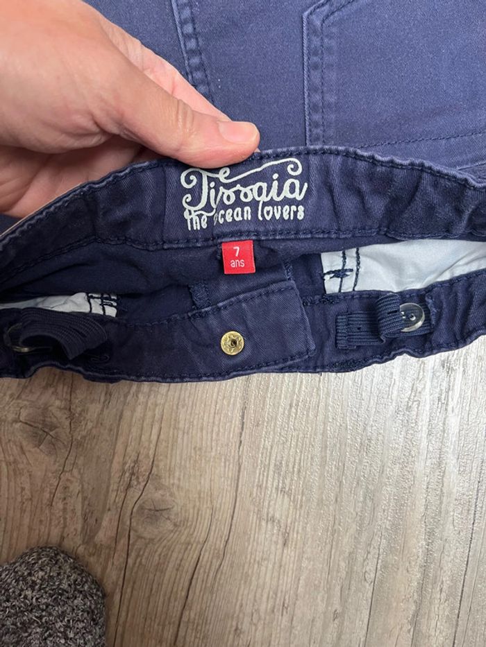 Jupe en jean marine Tissaia taille 7 ans - photo numéro 3