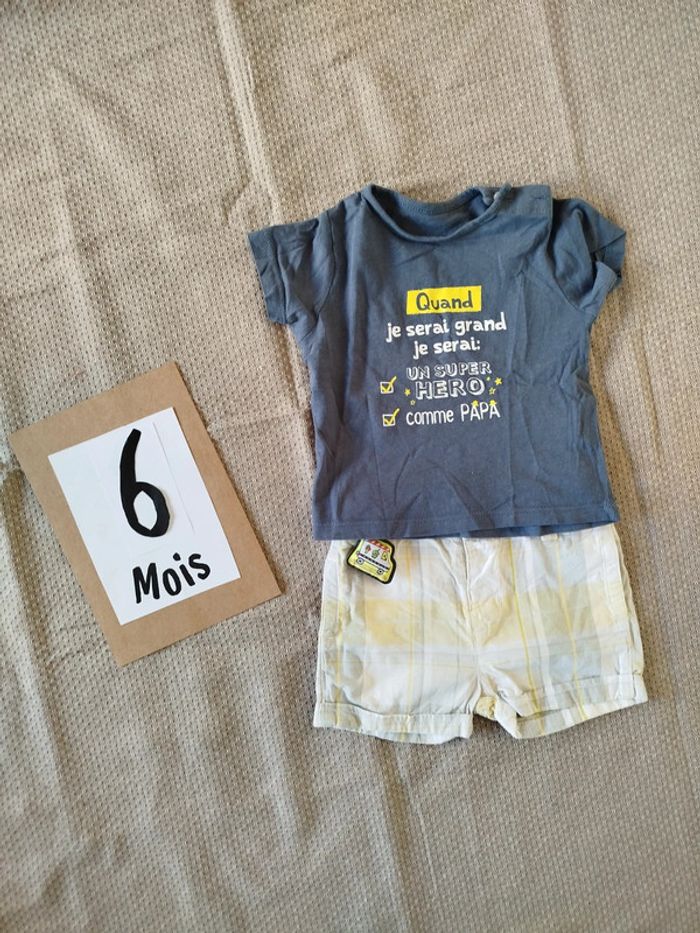 Tee shirt / short 6 mois