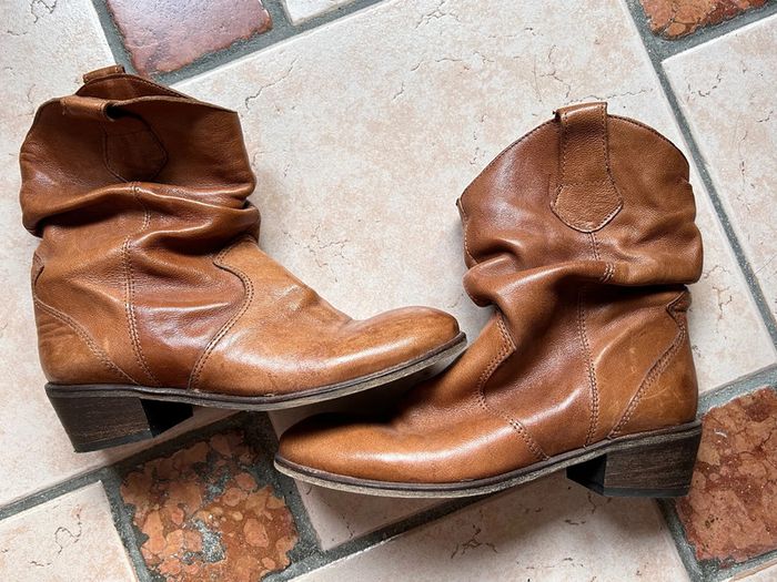 Boots camel/marron 36 Cecil - photo numéro 2