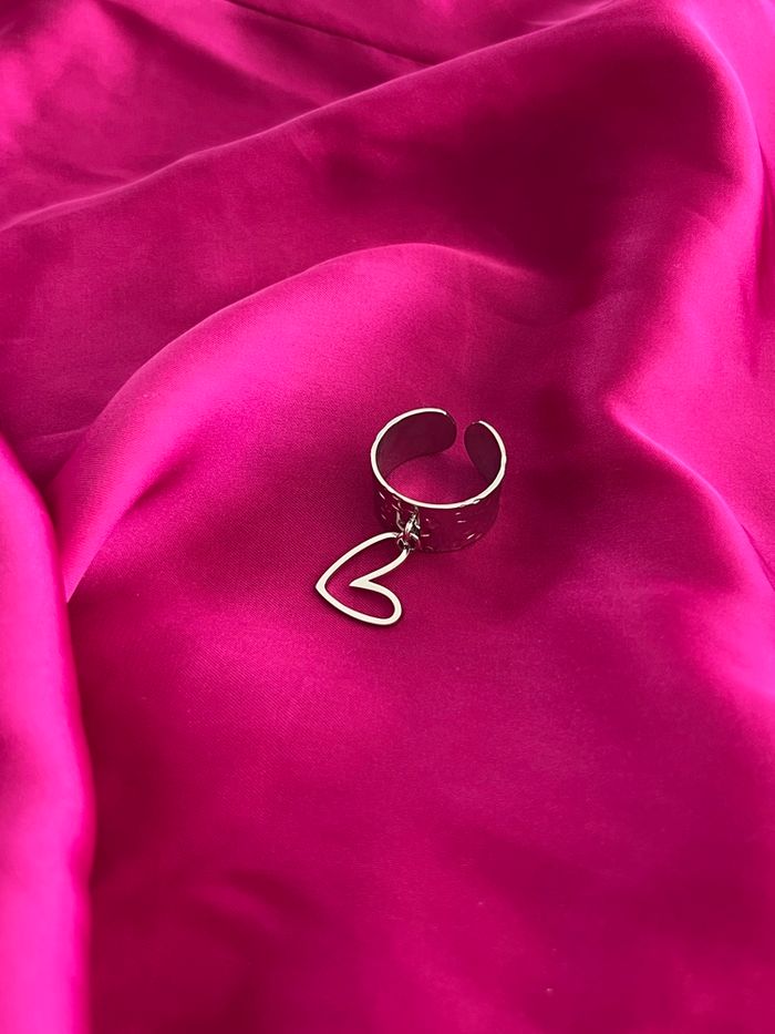 Bague argentée tendance acier inoxydable - photo numéro 2